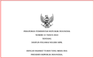 Download Peraturan Pemerintah Nomor 53 tahun 2010 tentang Disiplin Pegawai Negeri Sipil