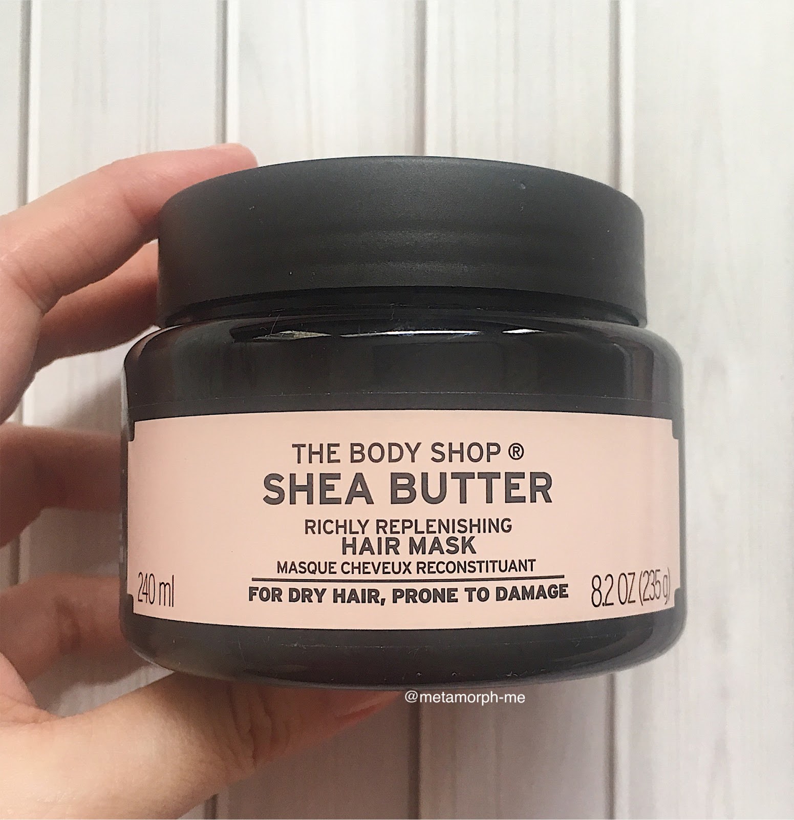 the body shop shea butter richly replenishing hair mask metamorphme
