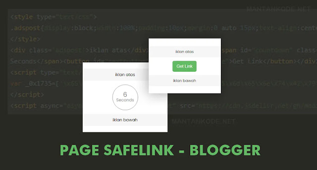 Blogger: Cara Membuat Page Safelink Otomatis