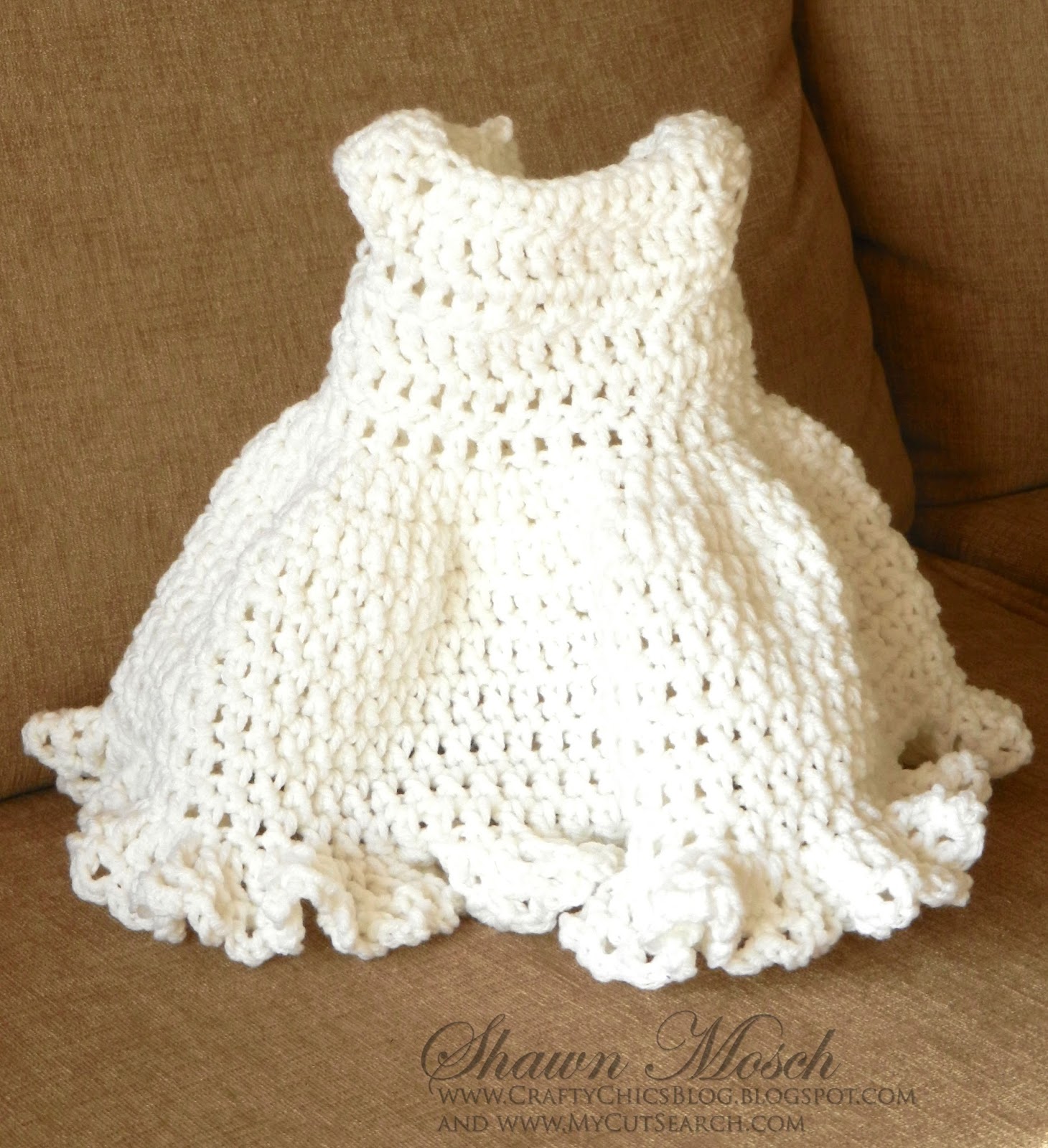 Crafty Chic's Crocheted American Girl Doll Dress with Ruffle