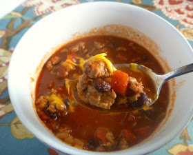 Spicy Turkey Chili:  Ground turkey along with black beans and a few pantry staples is all you need to make a batch of the BEST TASTING, healthier version of chili.  - Slice of Southern