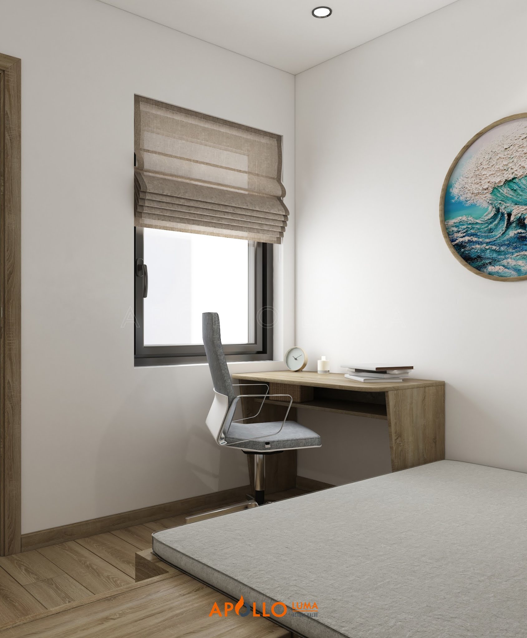 Thiết kế nội thất căn 2 phòng ngủ Vinhomes Smart City Tây Mỗ