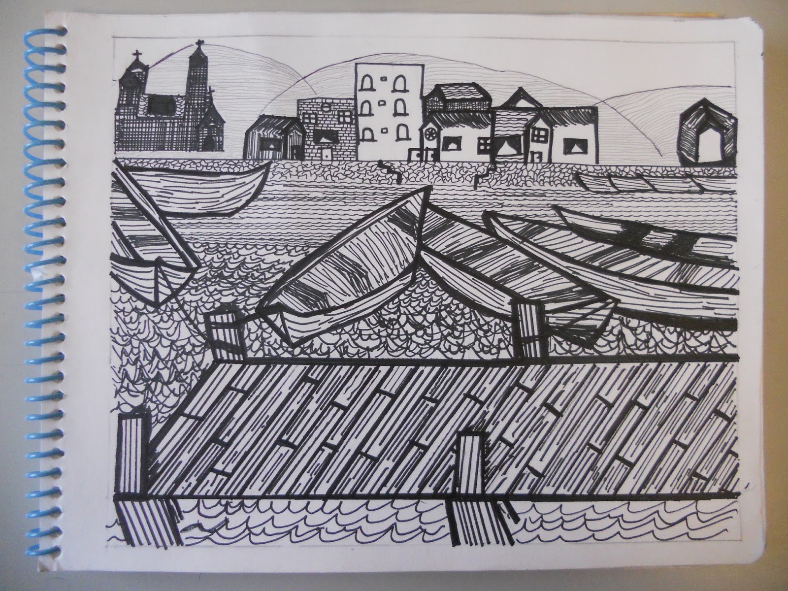 DIBUJO II ENP: RETO 4 RITMOS LINEALES Y CONTRASTE
