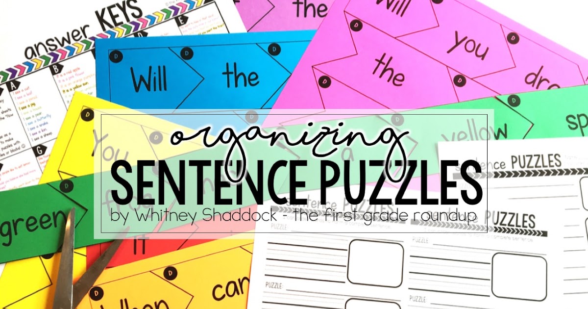 Organizing Sentence Puzzles Firstgraderoundup