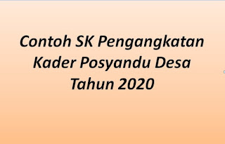 SK Pengangkatan Kader Posyandu Desa Tahun 2020
