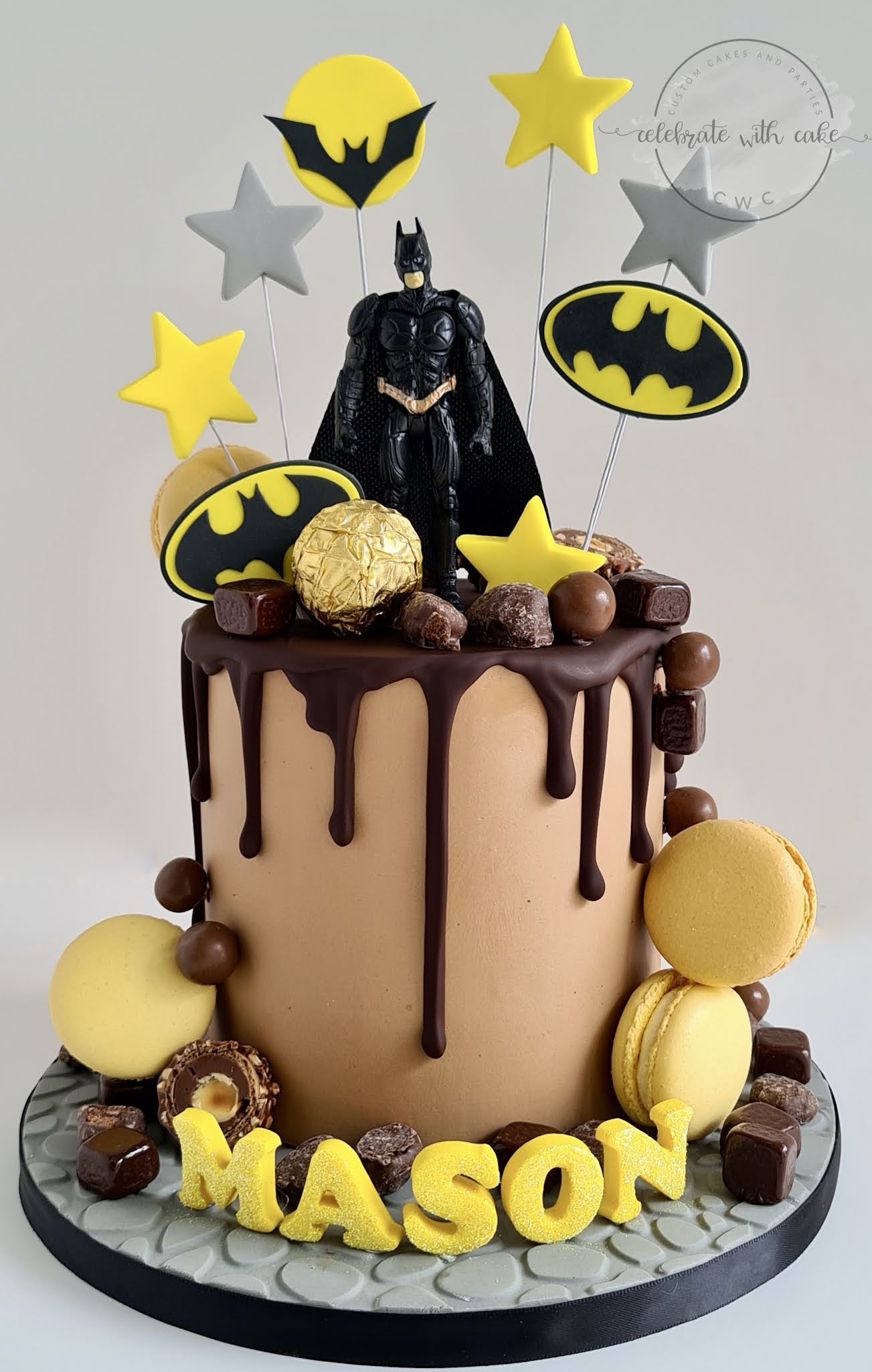 Celebrate with Cake! Batman themed single tier Cake