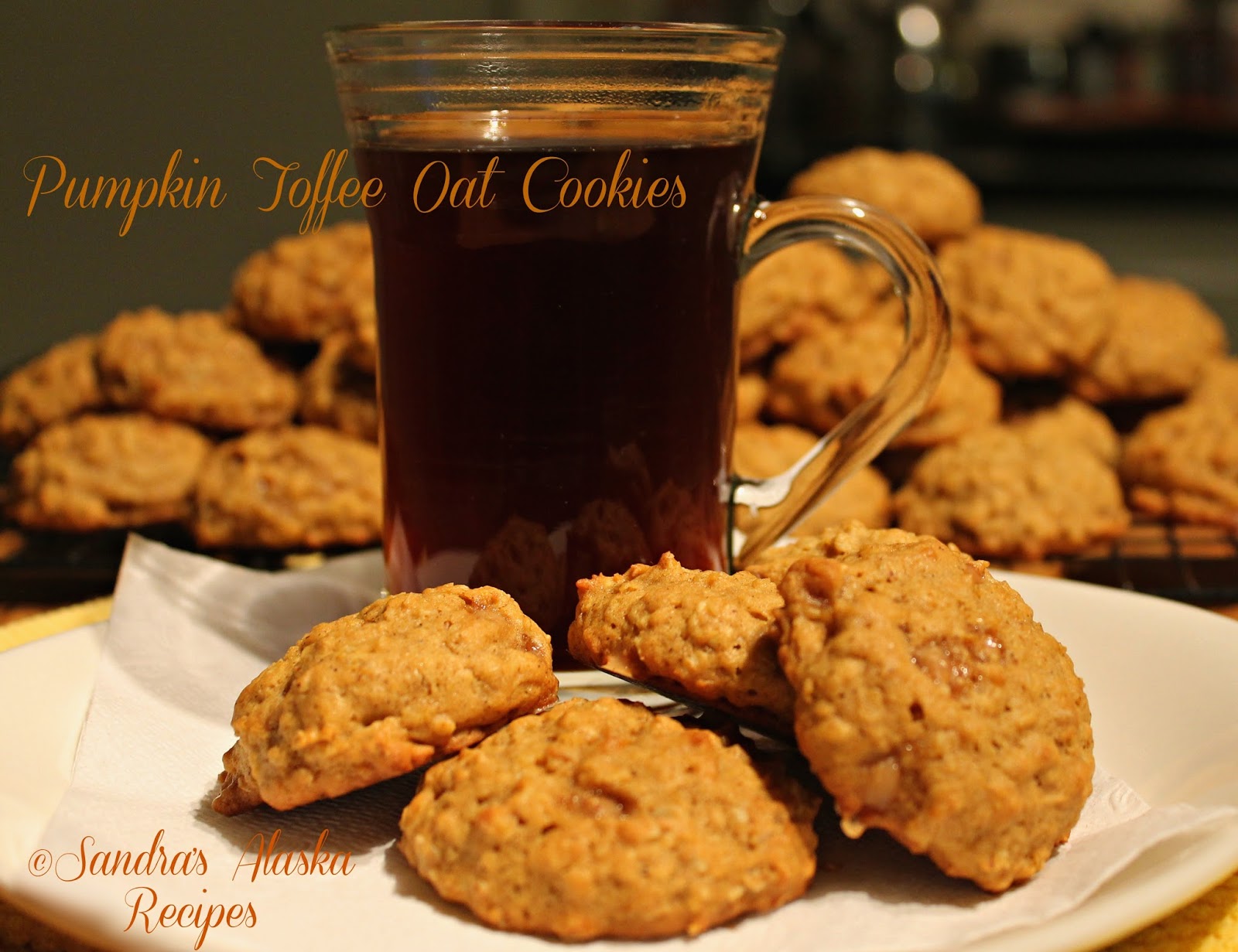 Sandra's Alaska Recipes SANDRA'S PUMPKIN TOFFEE OAT COOKIES