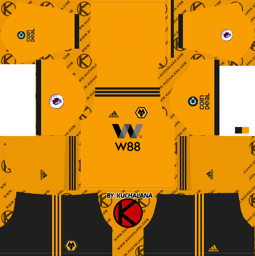 Wolverhampton Wanderers FC 2018/19 Kit - Dream League Soccer Kits