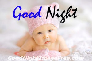 Cute Girl Good Night Image in Hindi