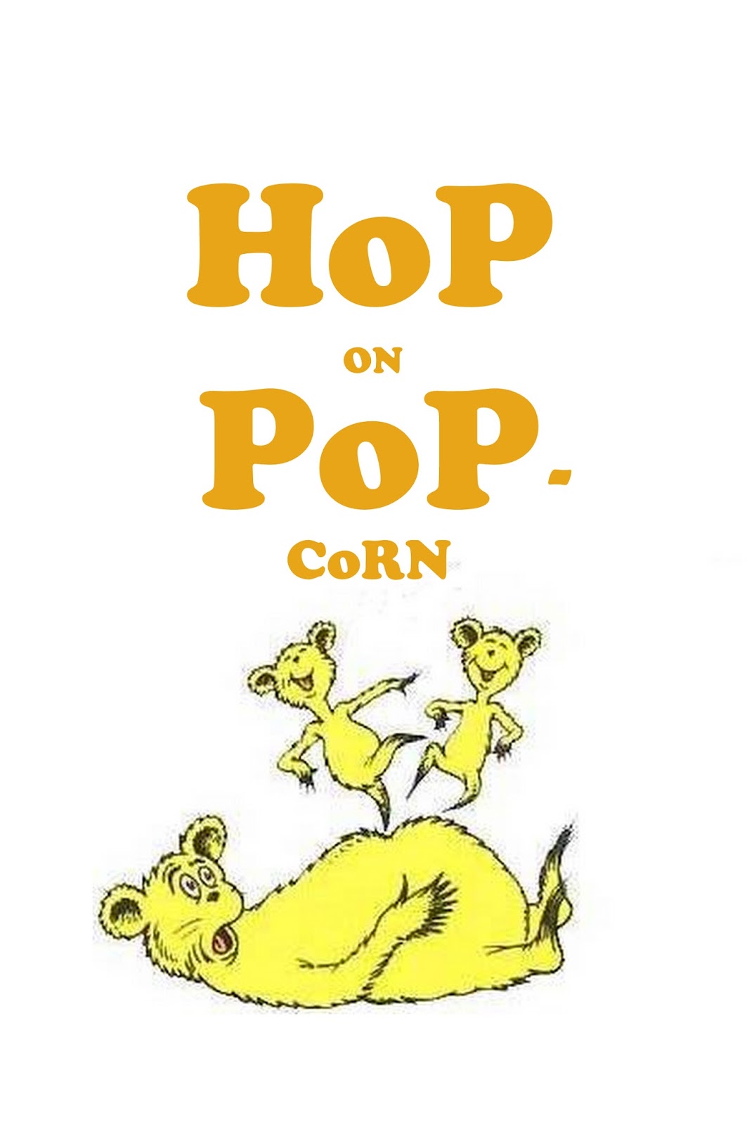 Hop On Pop Popcorn Free Printable