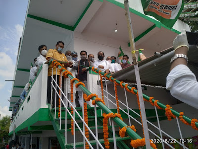 बेलागंज  में जदयू प्रखंड कार्यालय का उद्धघाटन, AnjNewsMedia, Inauguration of JDU Block Office at Belaganj