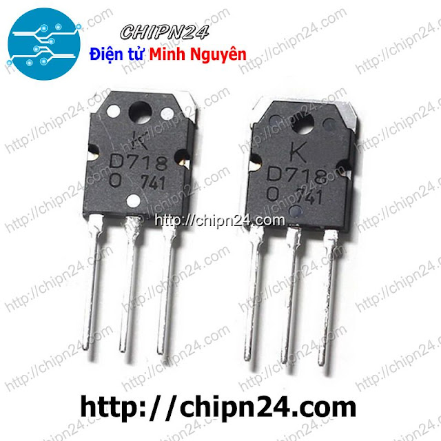 [KT1] Transistor D718 (chữ K) TO264 NPN 8A 120V (ko dùng cho kích cá)