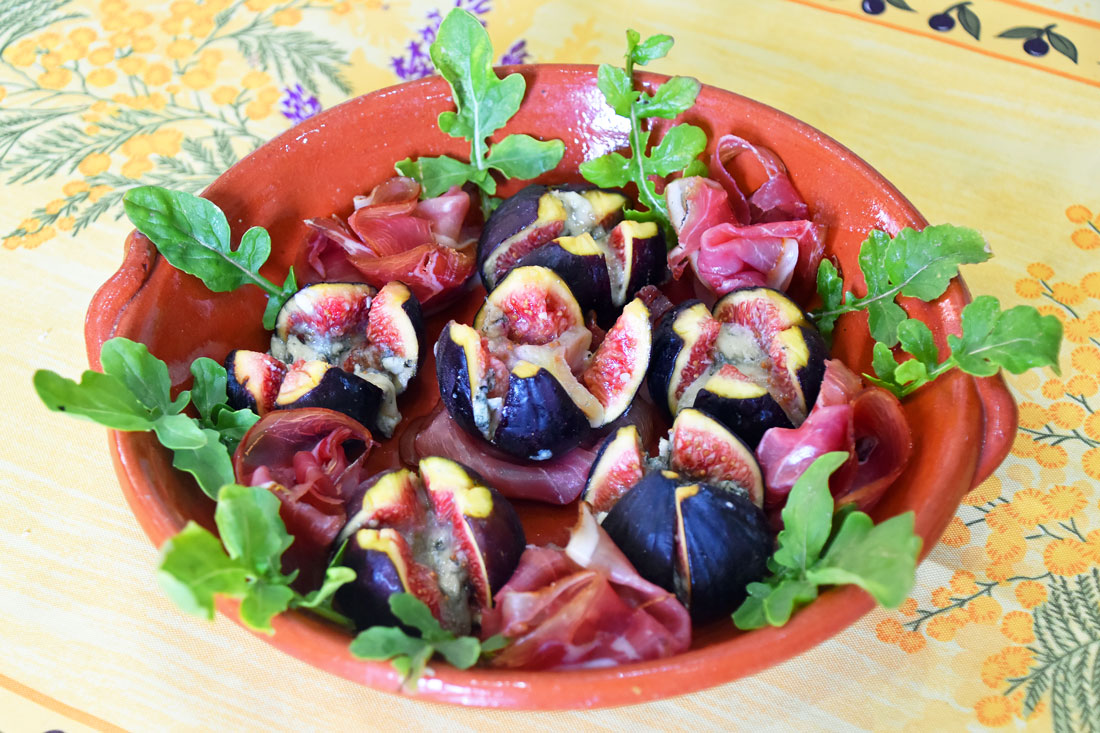 . On the MENU This Week. Figs, Blue Cheese and Prosciutto starter
