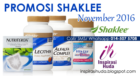 promosi, shaklee, november, produk, suplemen, vitamin, nutriferon, lecithin, alfalfa, vitalea,