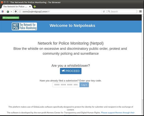 موقع الشرطة على الديب ويب 