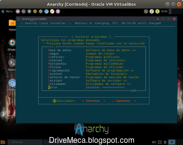 Continuamos la instalacion de Anarchy Linux Continuamos la instalacion de Anarchy Linux