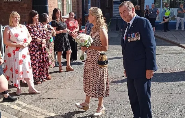 The Countess of Wessex wore a Liliana scoop-neck graphic print woven maxi dress from Diane Von Furstenberg. tote bag