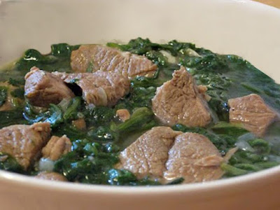 Spinach with Meat Stew Recipe | LEBANESE RECIPES