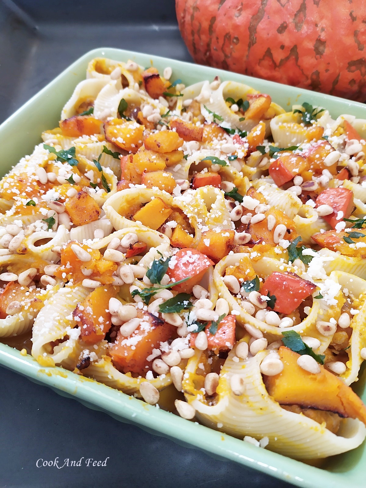 Γεμιστά ζυμαρικά με κολοκύθα / PumpkinStuffed Pasta Shells Cook And Feed