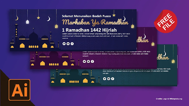 Download Template Desain Spanduk Ramadhan  Gratis