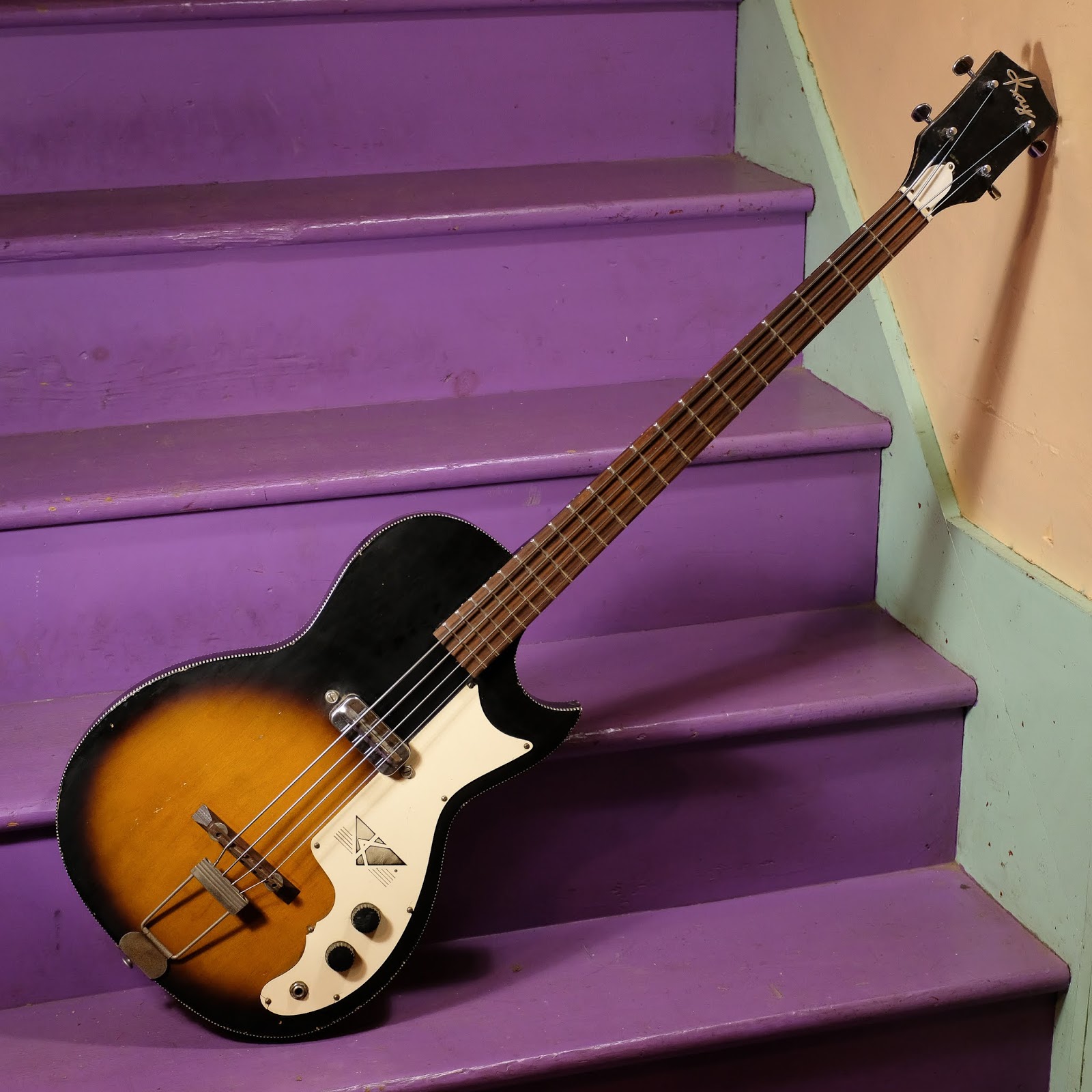 1960s Kay K5915 Semihollow Electric Bass Guitar