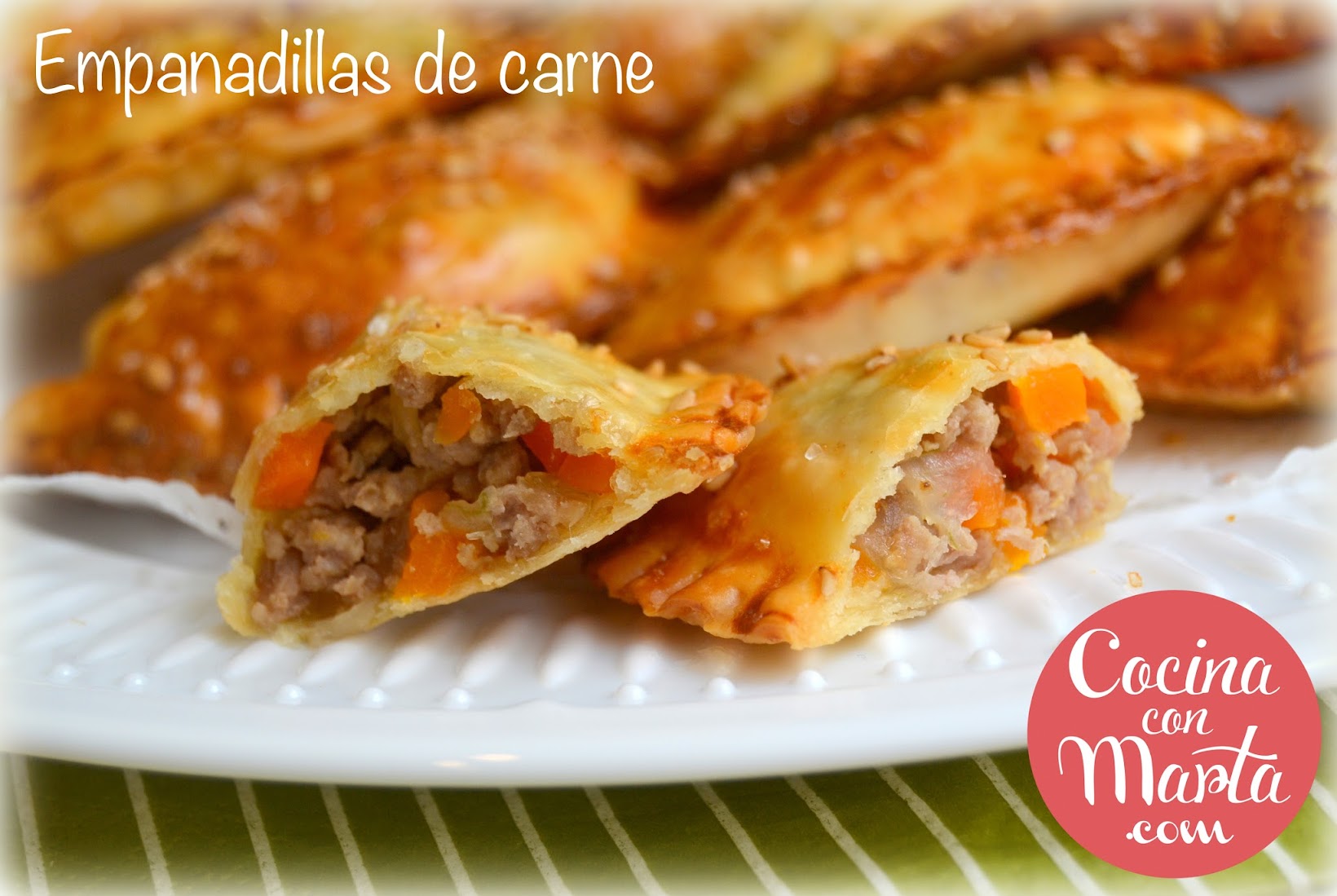 empanadillas de carne, carne picada, empanadillas caseras, obleas, fácil, rápidas, caseras, celebraciones, fiestas, niños, Cocina con Marta