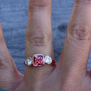 padparadscha sapphire ring