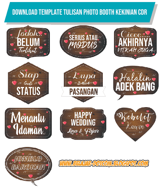 Download Template Tulisan Photo Booth Kekinian Cdr Kumpulan Tutorial