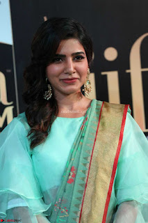 Samantha Ruth Prabhu Smiling Beauty in strange Designer Saree at IIFA Utsavam Awards 2017  Day 2  Exclusive 08