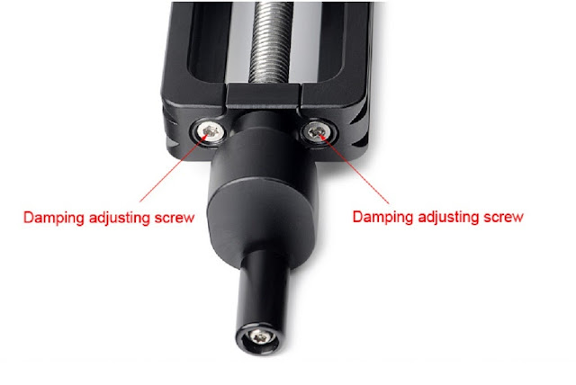 Sunwayfoto MFR-150S Macro Focusing Rail damping adjustment screws