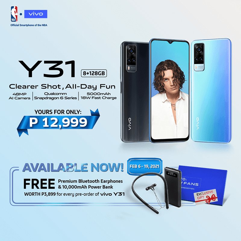 With FREE wireless earphones and a power bank until February 19, 2021 With FREE wireless earphones and a power bank until February 19, 2021