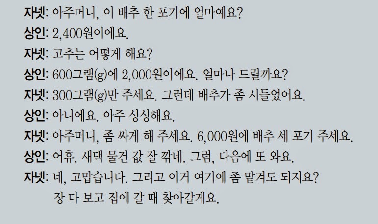 Học tiếng Hàn với anh 김성현 và thầy 최대규: Hội thoại: Bắp cải đã hơi héo