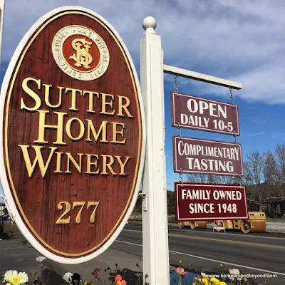 sign for Sutter Home Winery in St. Helena, California