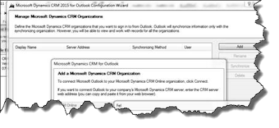 Federated user unable to configure CRM for Outlook