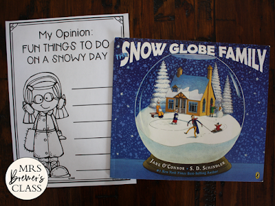 Snow Globe Family book study  literacy companion activities winter K-1