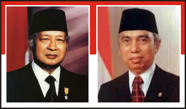 Foto Soeharto dan Adam Malik