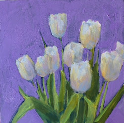 acrylic tulips paintings painting purple macdonald kelley