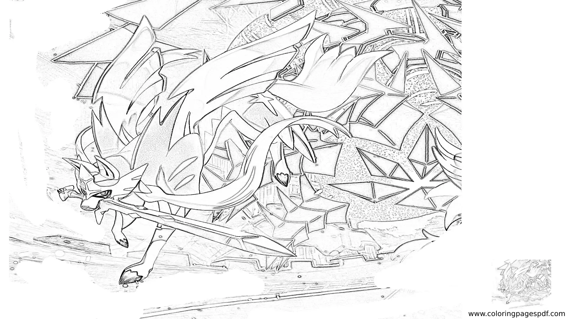 10 Zacian Pokémon Coloring Pages for Unleashing Your Inner Artist