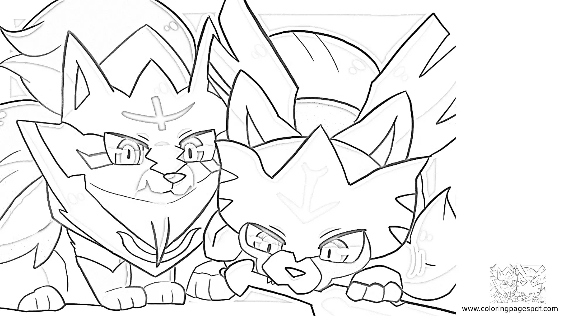 Coloring Page Of Cute Zacian Both Forms Messing Around
