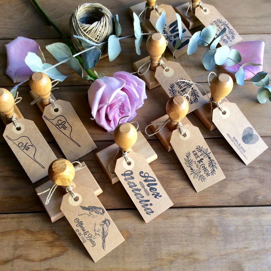 detalles de boda sellos personalizados