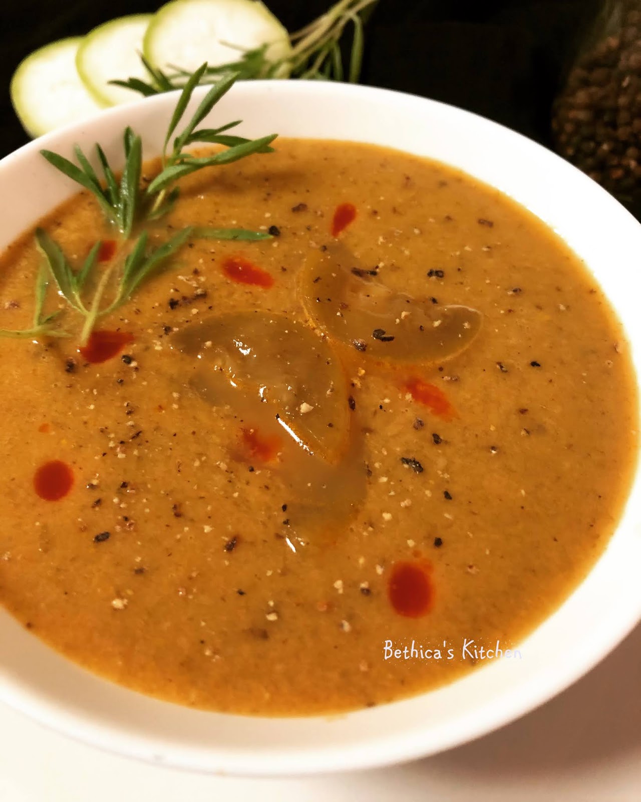Bethica's Kitchen Flavours: Bottle Gourd Soup with Rosemary Flavour