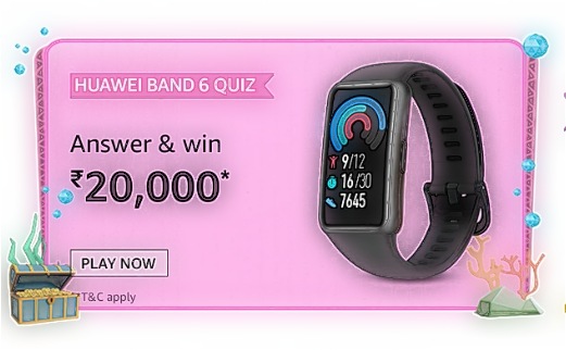 Amazon Huawei Band 6 Quiz Answers Today
