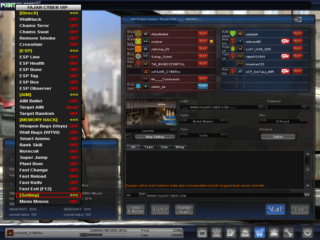 Cheat Point Blank VIP FREE ProXpPoint
