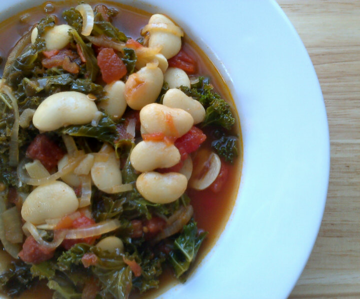 Rocket and Roses Vegan Kitchen Garlicky White Bean and Kale Stew