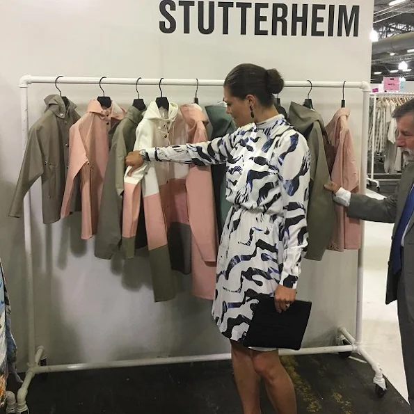 Sweden's Crown Princess visited the "CapsuleShow" fashion trade show this morning and met with Swedish brands. swedish fashion, stutterheim