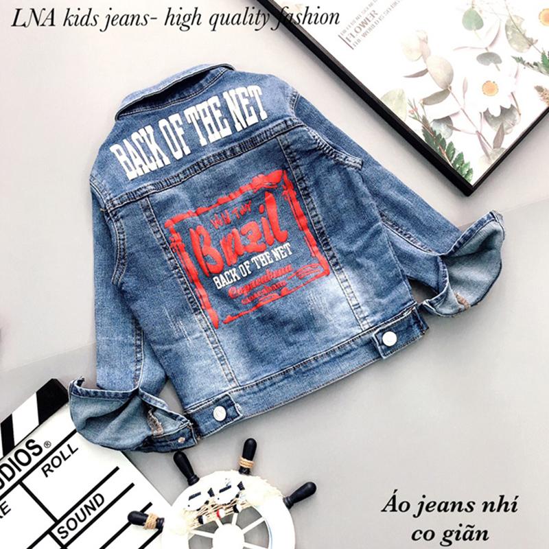 Áo Khoác Trẻ Em Denim Tay Dài In Chữ – LNA 159720