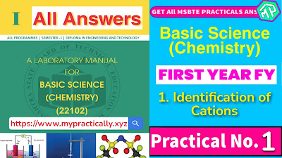 Identification of Cations Practical Answers