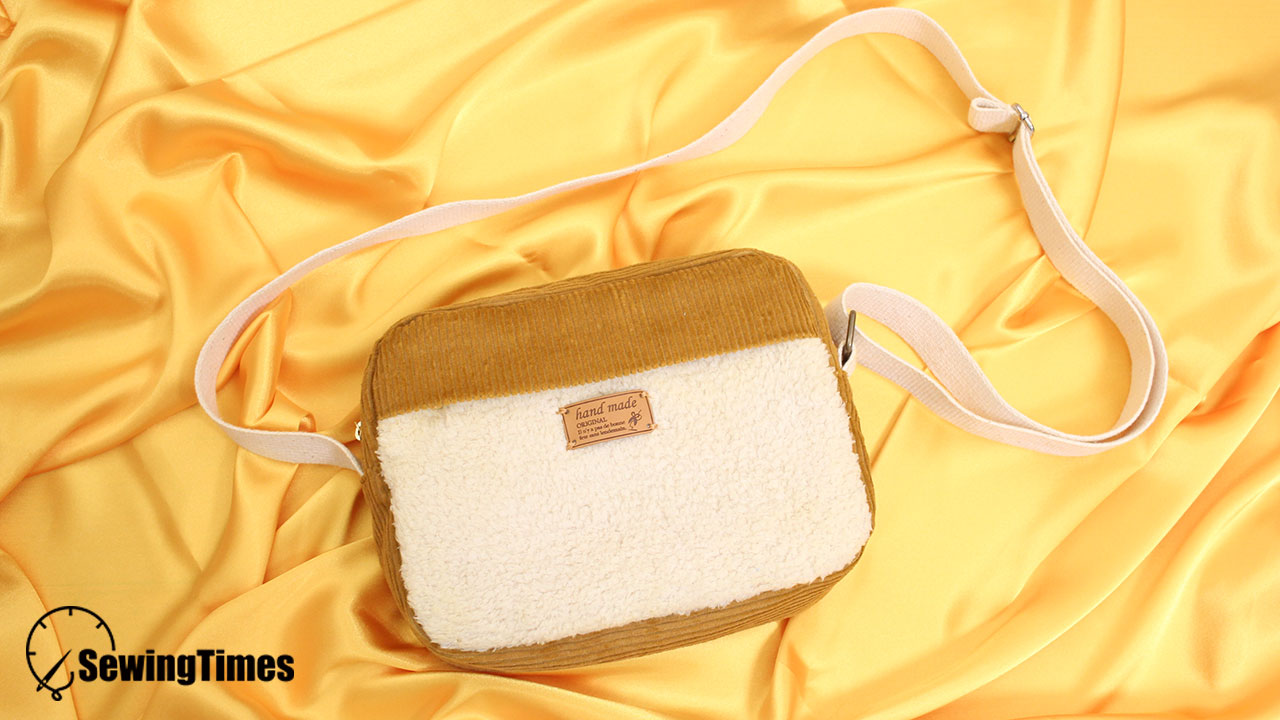 DIY Corduroy Crossbody Bag  cute messenger bag Sewing &Tutorial  [sewingtimes] 