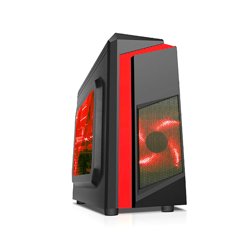 Vỏ case máy tính chuyên Game SAMA E-Sport F2 Black – Red