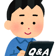 アンケートに答える人のイラスト(男性)